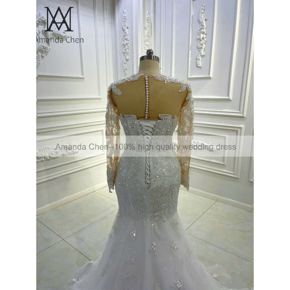 Full Sleeve Lace Mermaid Wedding Dress