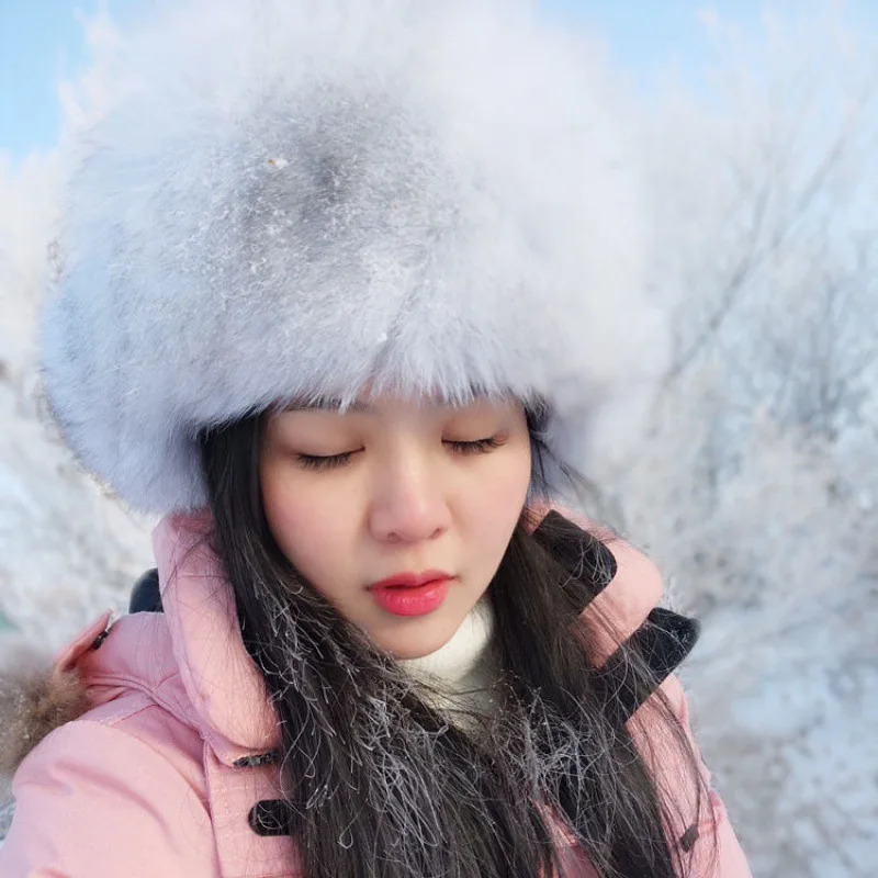 Home>Products>100% True Fox Fur Hat>Russian Wusanka Pilot Hunter Snow Ski Hat>Earrings>Winter Raccoon Fur Bomber Hat 241106