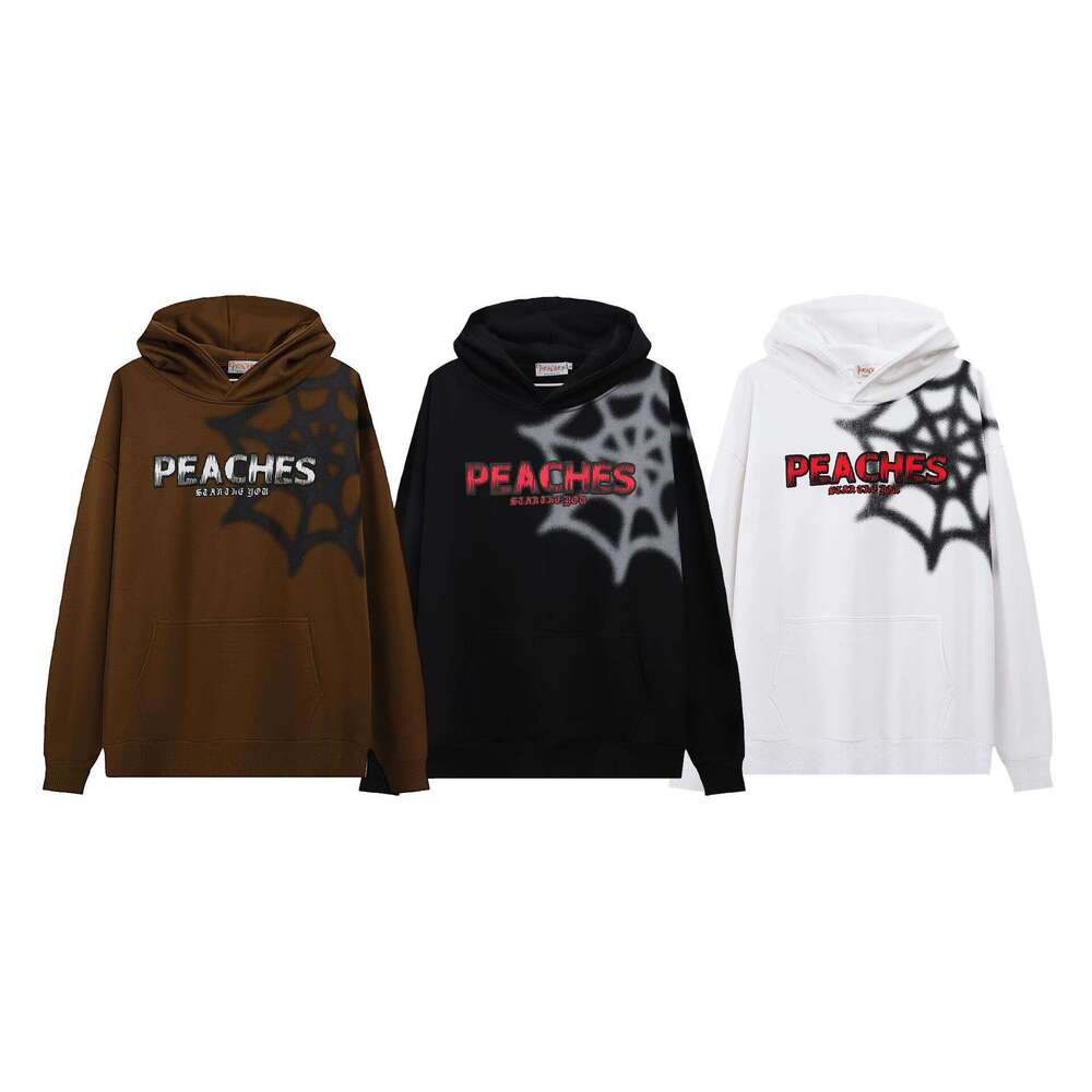 shanshi spider hoodie Autumn winter American high street spider embroidery hooded sweatshirt for men and women loose fitting pullover hoodie