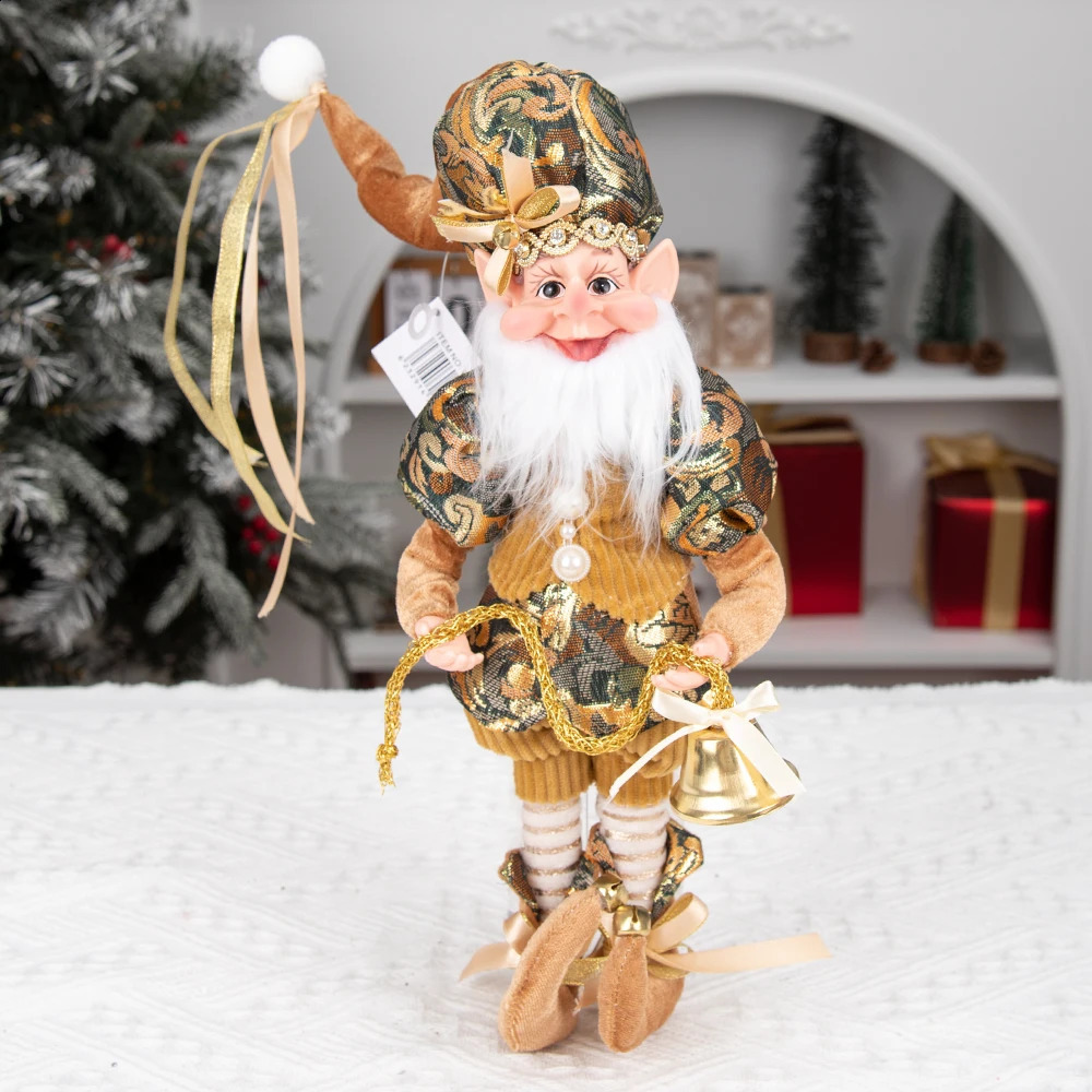 selling Christmas doll elf pendant decoration with smiling face like Mark Robert stuffed with elf plush toys Christmas tree decoration 241105