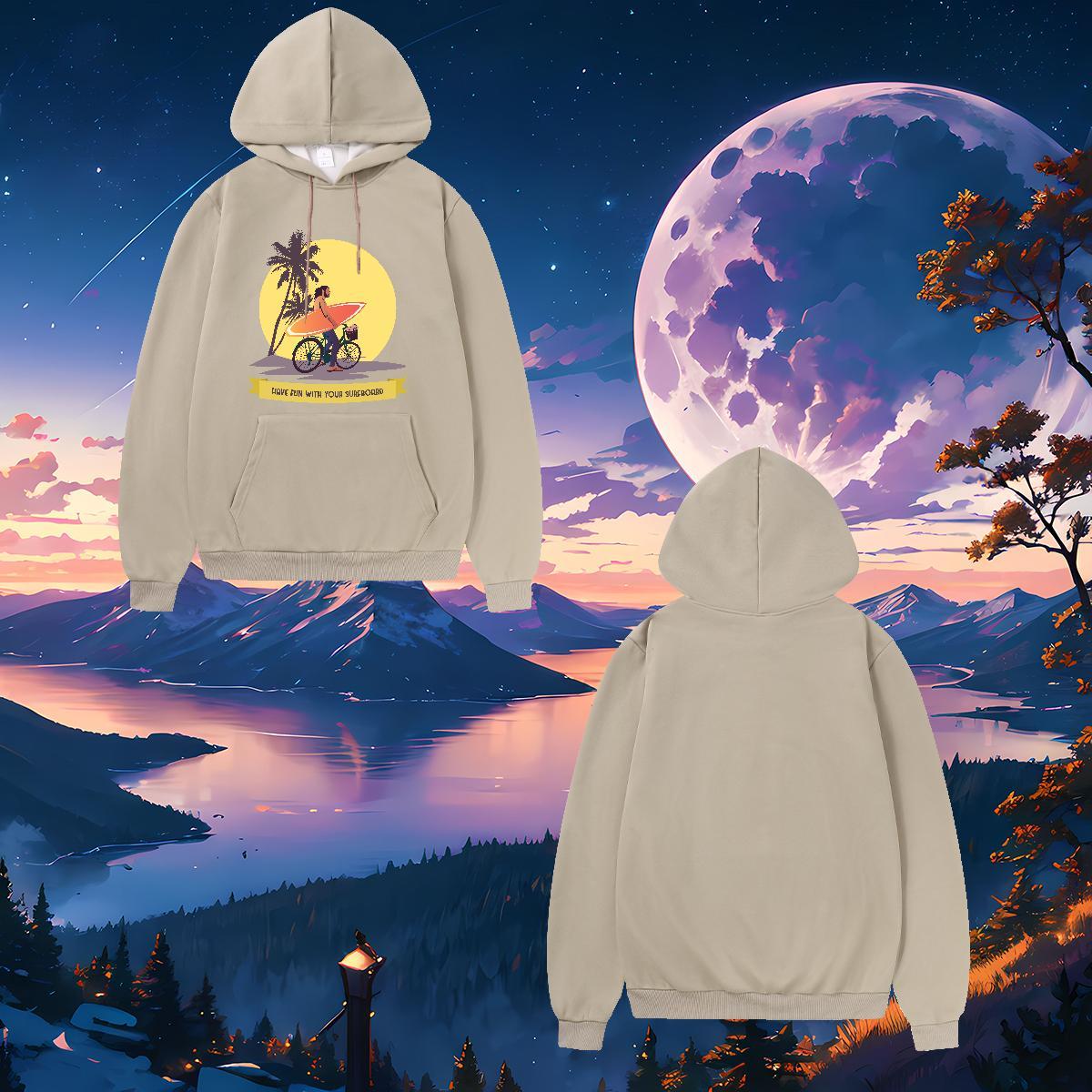 Free Shipping Hoodie Tops Popular Women Hoodie Graphic Velvet Thick Breathable Long Sleeve Autumn Winter