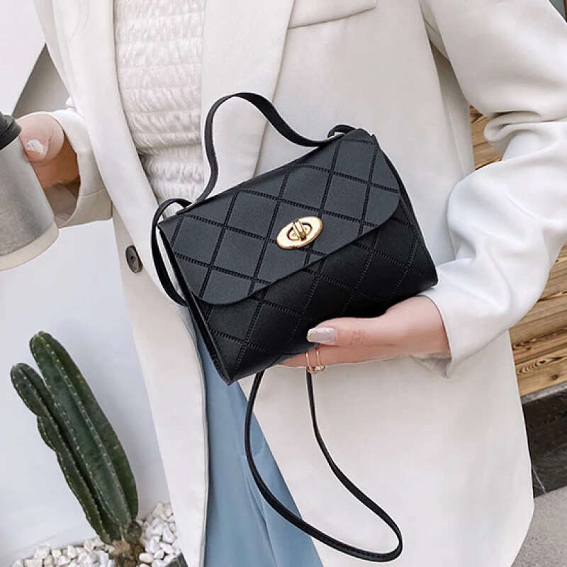 Designer Bag Women's Fashion Crossbody Bag Striped Small Square Bag Trendy Lingge Korean Handbag For Women Purses And Handbags