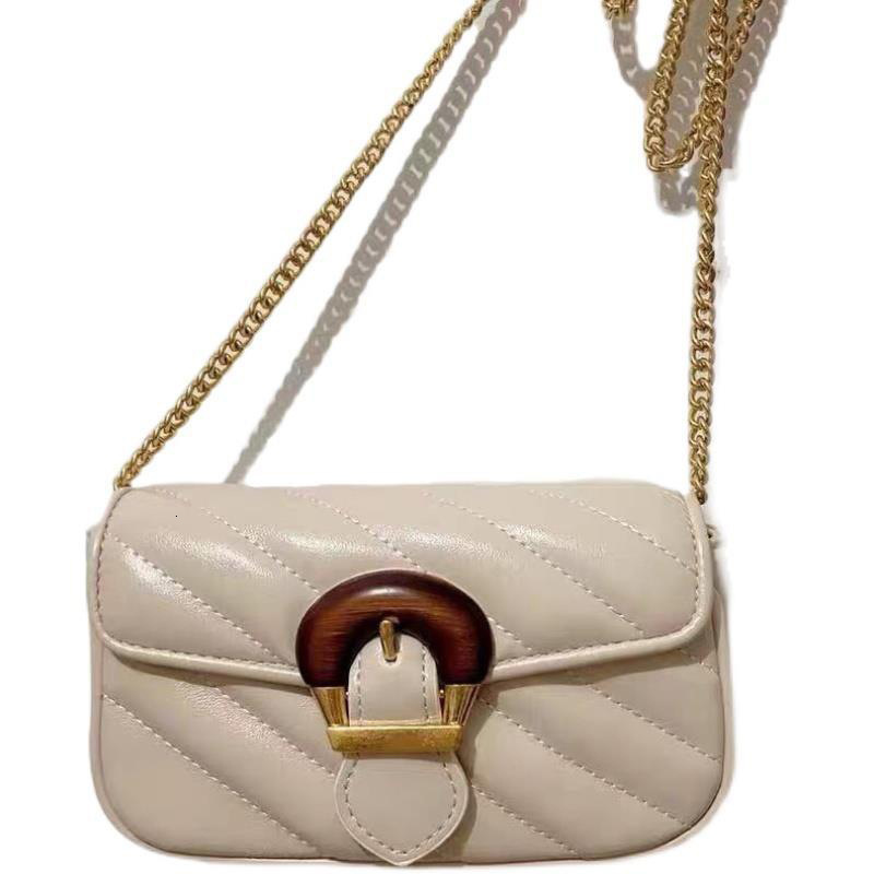 High End Horseshoe Buckle Fashion Designer Small Fragrance Light Luxury Handbag Shoulder Bag Niche Embroidered Thread Chain Crossbody Bag