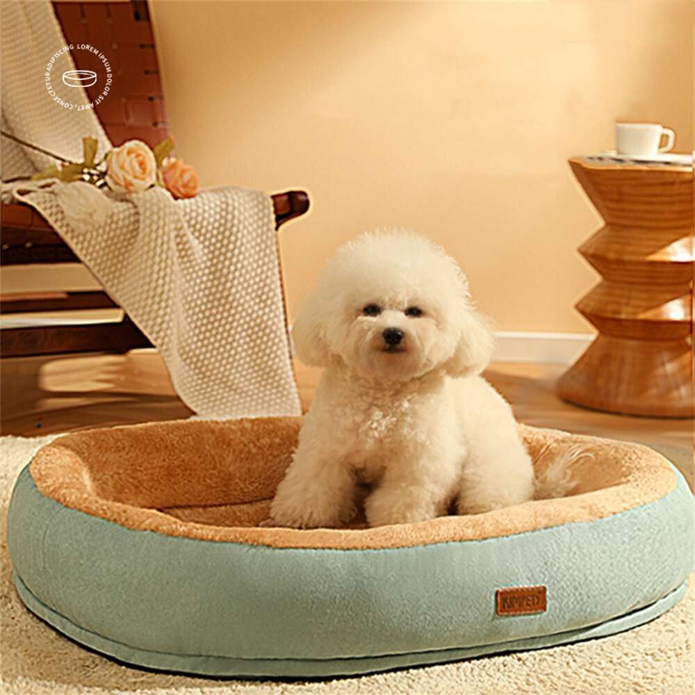 Portable Cat Nest Kennel Cozy Oval Shape Winter Dog Bed with Durable Material