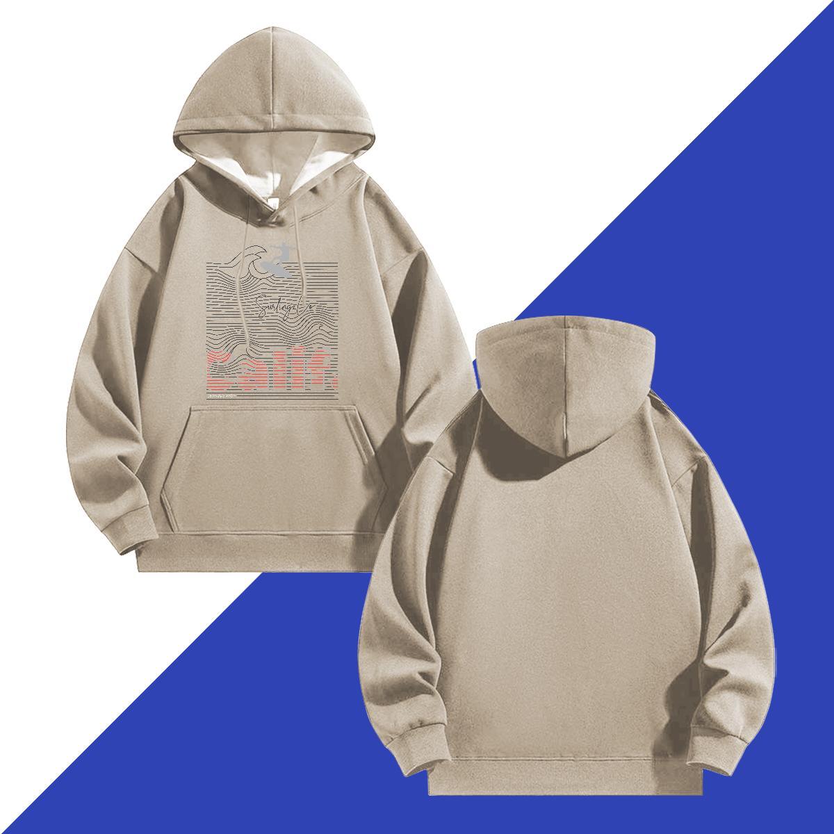 2024 New Hoodie Men Autumn Winter Casual Comfortable Hoodie Pullover Drawstring Long Sleeve Black Oversized Tops Hoody 350g Cotton