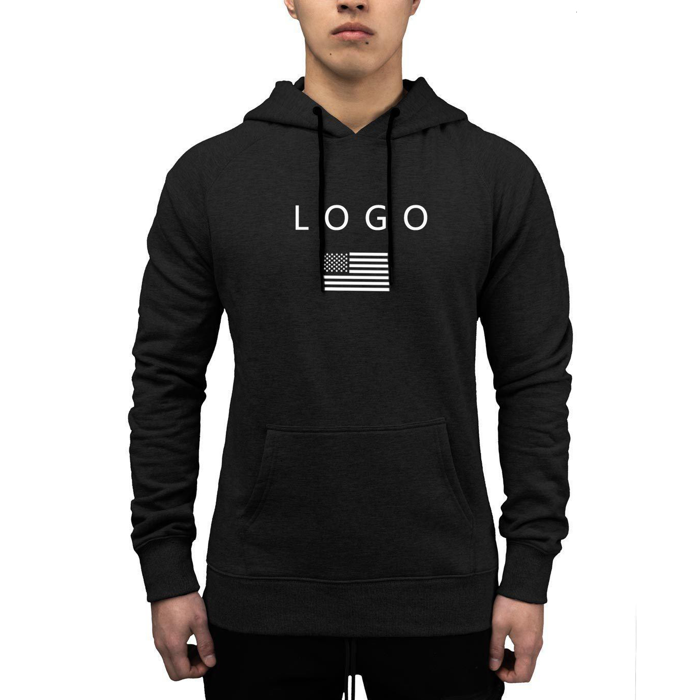 Hoodie Fitness Men Gym Sports Clothing Men's Workout Wear Fitness Solid Compression Wholesale And Custom