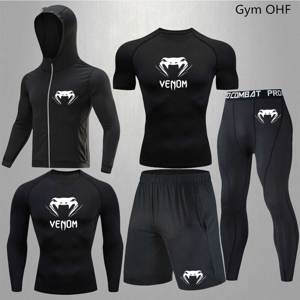 Tracuit Men Sports Suit Gym Fiess Compression Sets Clothes Running Jogging Sportwear Exercise Workout Rashguard Tights