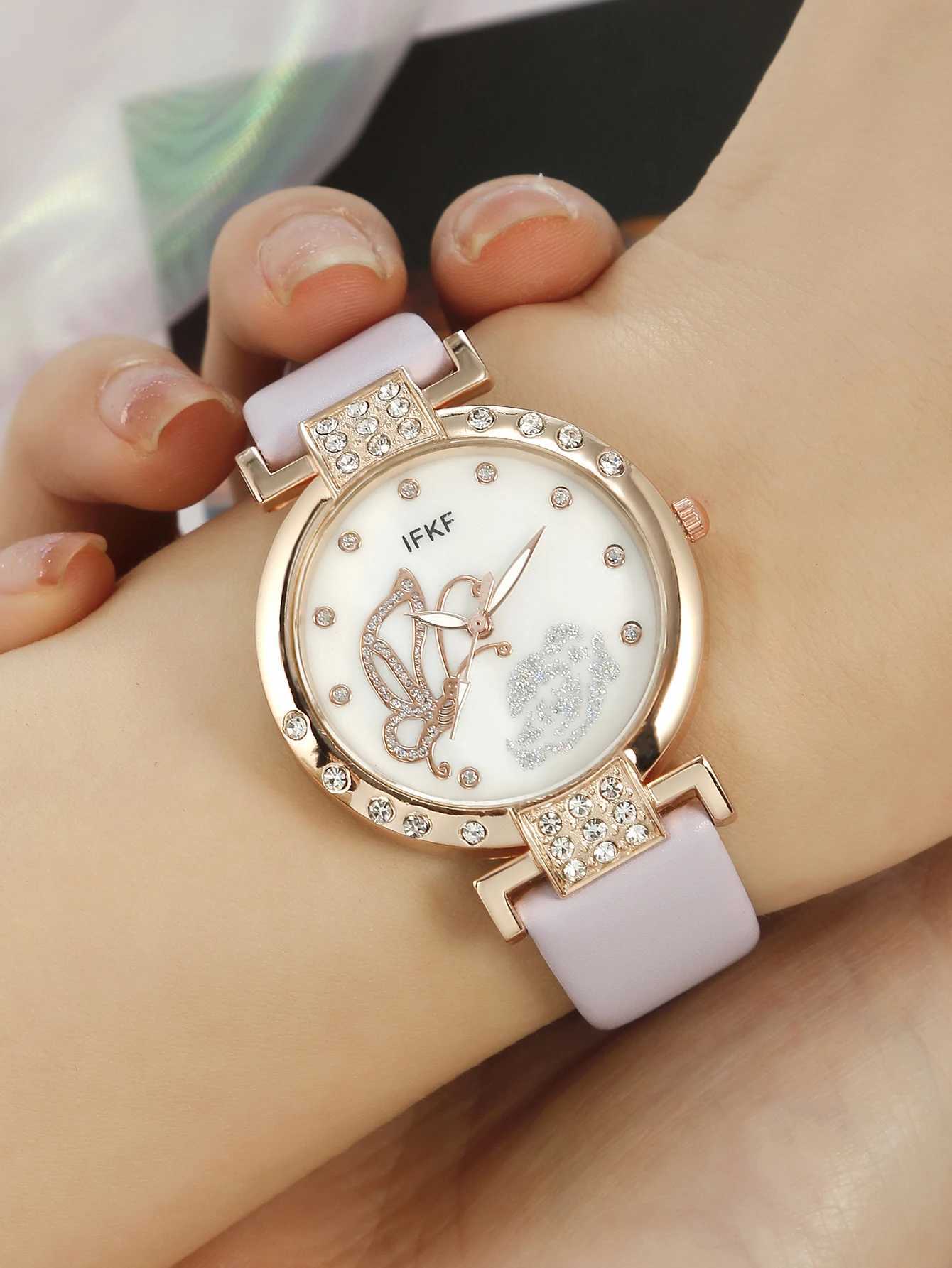Circular simple and stylish Wens quartz strap+three piece set X241106