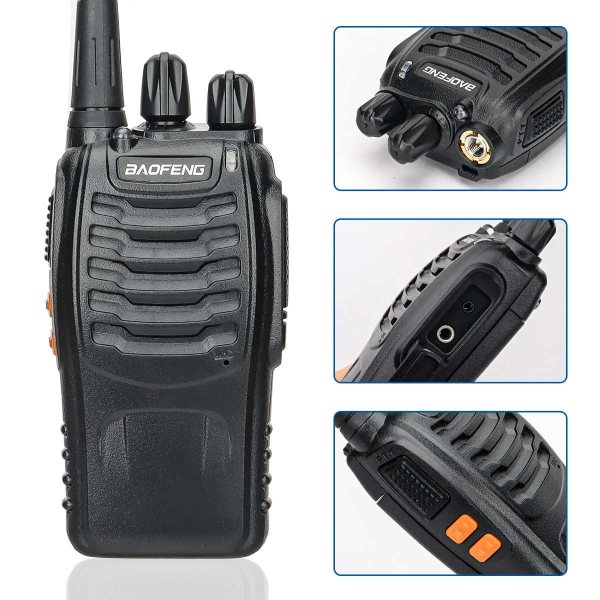 4/2/1PCS Baofeng 888S walkie talkie BF-888S 10W ham two-way radio unit UHF 400-470MHz 16CH walkie talkie transceiver USB charger 241106