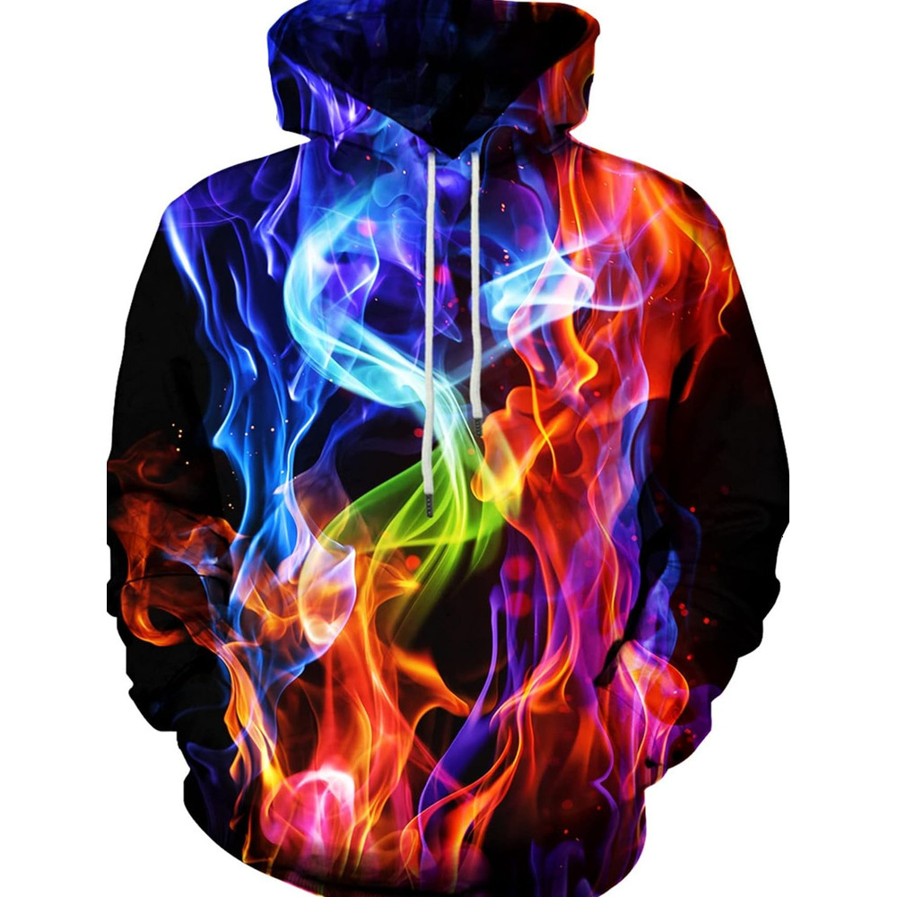 Hoodie for Mens Womens color Unisex Graphic Print Hoodies 3D Colorful Novelty Design Long Sleeve Sweaters with Pocket Graphic Cool and trendy