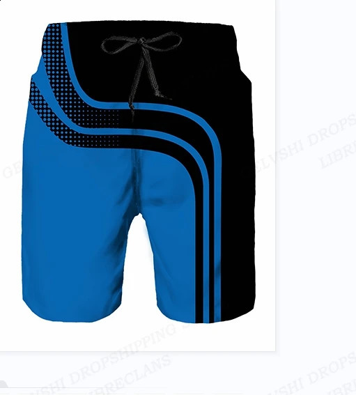 Simplicity Print Summer Mens Shorts Quick Dry Swimming Motorcycle Racing Shorts Oversized Casual Beach Pants Trend Men Clothing 240402