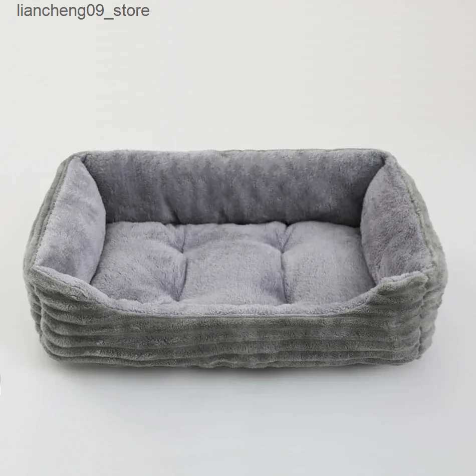 kennels pens Small dog sofa mattress pet calming dog bed household pet supplies pet bed accessories pet bed square plush dog house L240910