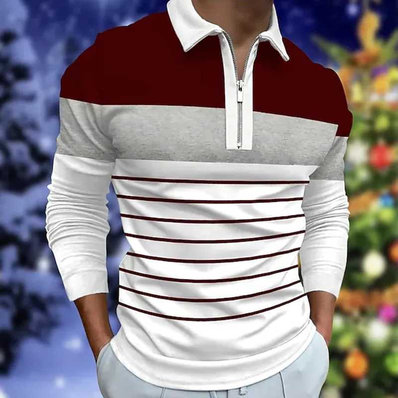 New mens classic striped shirt Long Sve 2023 spring/summer casual work top enlarged size S-XXXL W241106