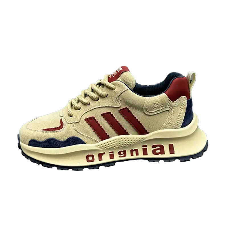 Three Bars Dad Men's 2024 Autumn and Winter New Comfort Versatile Tiktok Kwai Casual Shoes
