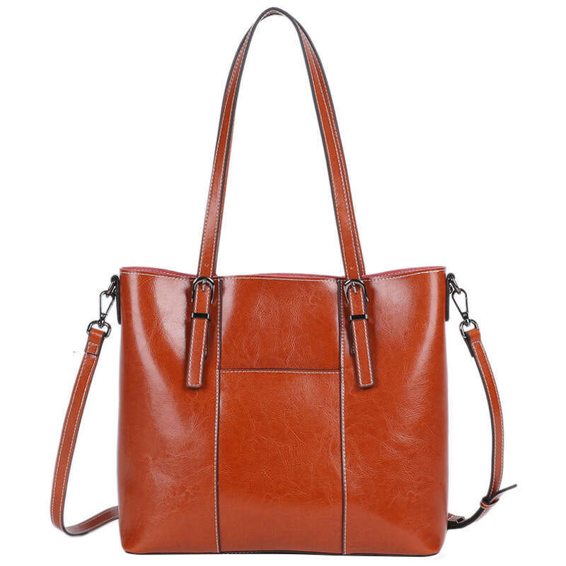 Genuine leather 2024 new fashionable tote capacity commuting bag, single shoulder crossbody women large bag for women purse