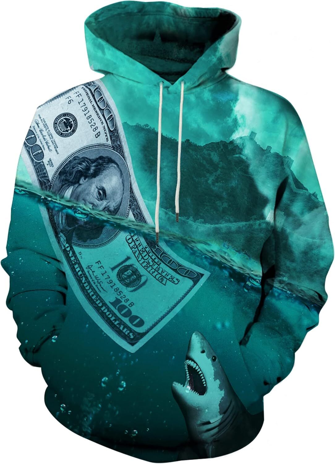 Hoodie for Mens Unisex Adults 3D Printed Fashion Hoodies for Pullover Novelty Sweatshirts with Big Pockets Graphic dollar
