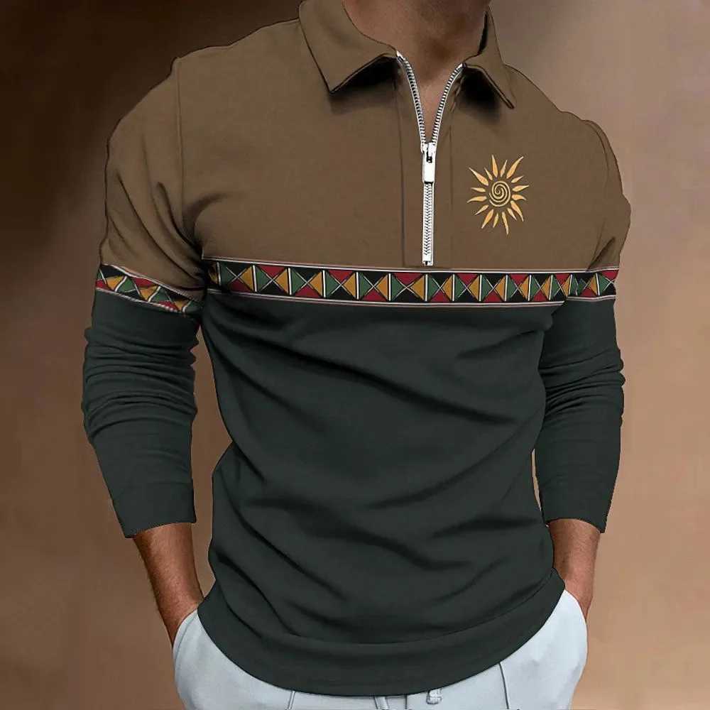 New Zipper Shirt Mens Fashion Collar Long Sve Business Mens Plain Shirt Regular Fit W241106