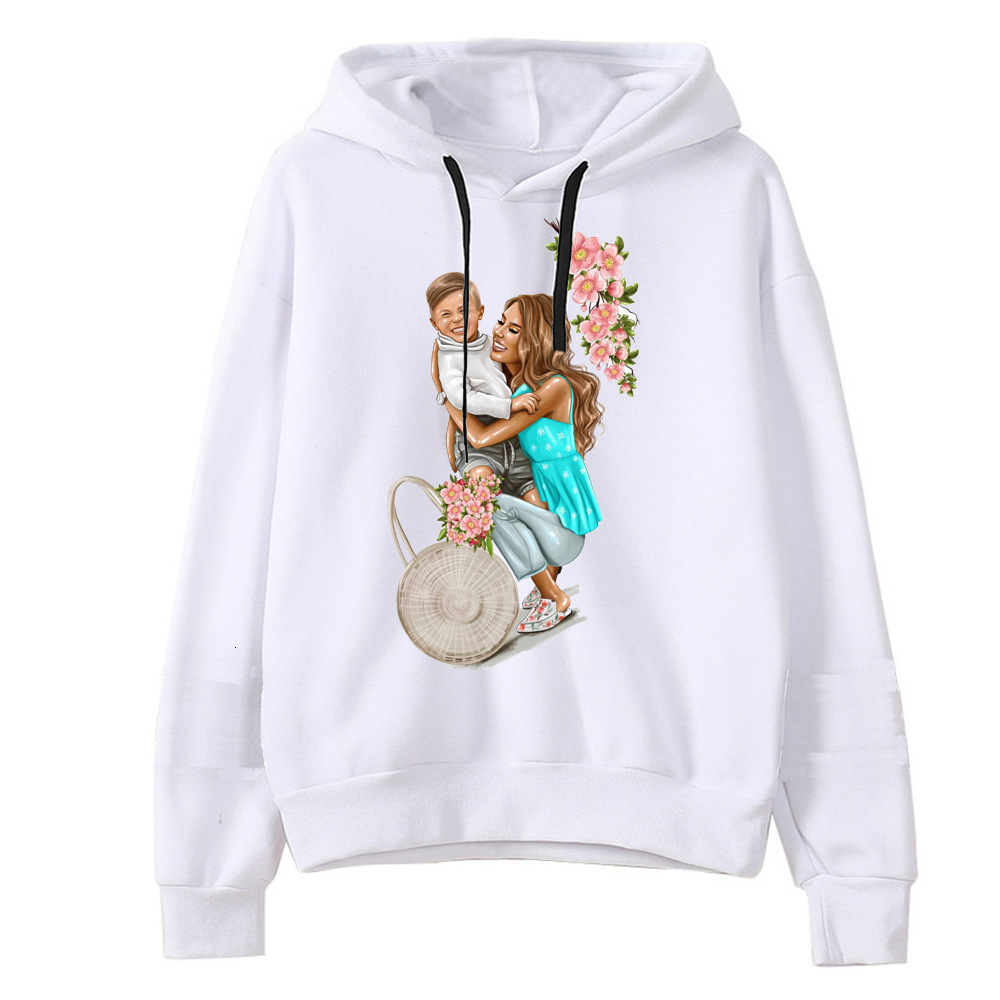 New designer's new white hooded sweatshirt with Windows print cartoon fashion hoodie