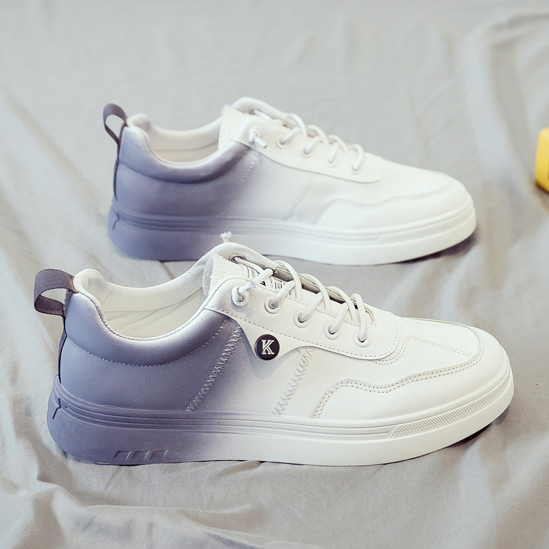 2024 Summer New Small Men's Casual Sports Dad Trendy Versatile Board Leather White Shoes