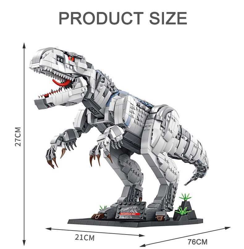 Blocks Jurassic Park Dinosaur World Building Blocks Tyrannosaurus Rex Bricks Sets Brachiosaurus Boy Toys Children Christmas GiftsY241106507W