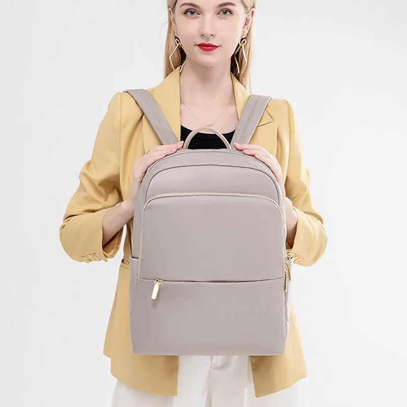 Women Backpack Oxford Cloth Waterproof Shockproof Fashion Office Lady Bag 13 14 Inch Laptop Backpacks Large Book Schoolbag 241106