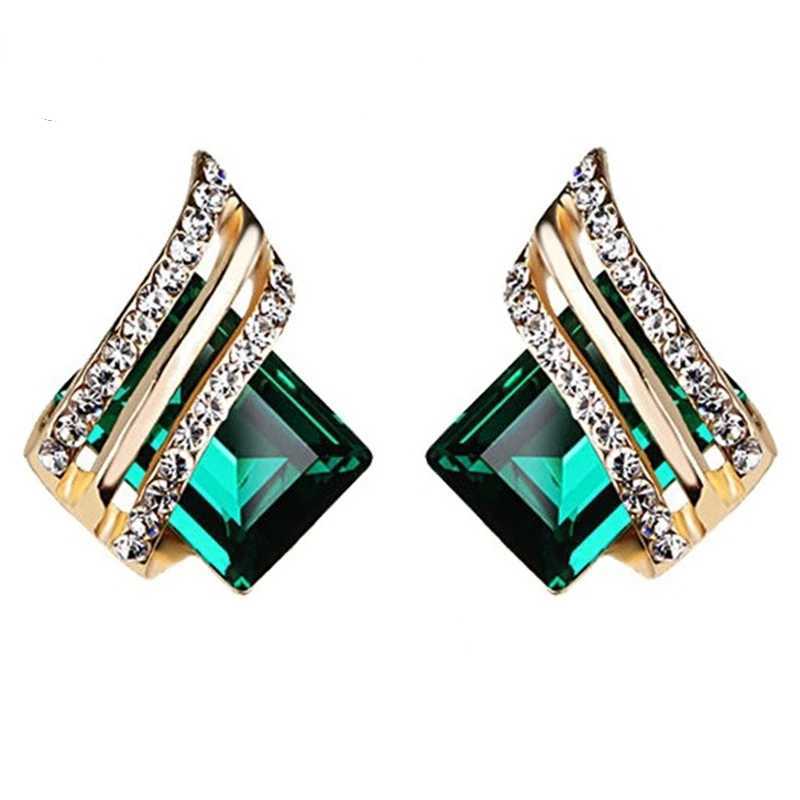 New Fashion Zircon Earrings Crystal Earrings Engagement Earrings Princess Wen Jewelry Birthday Gift X241106