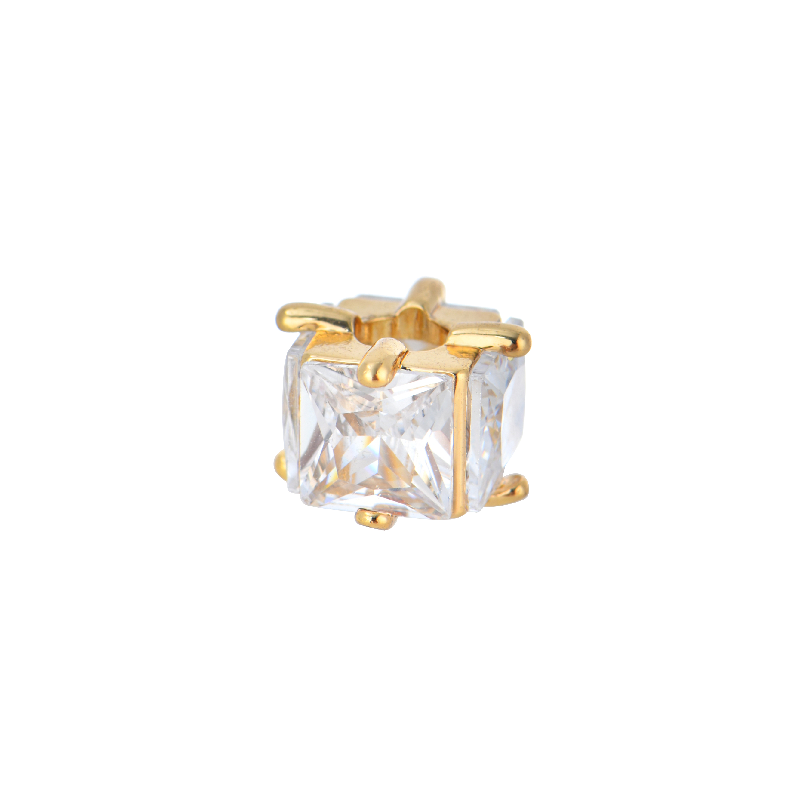Handcrafted Copper Feng Shui Pendant with Multi-Faceted Zircon Stones Gold in packs of 100