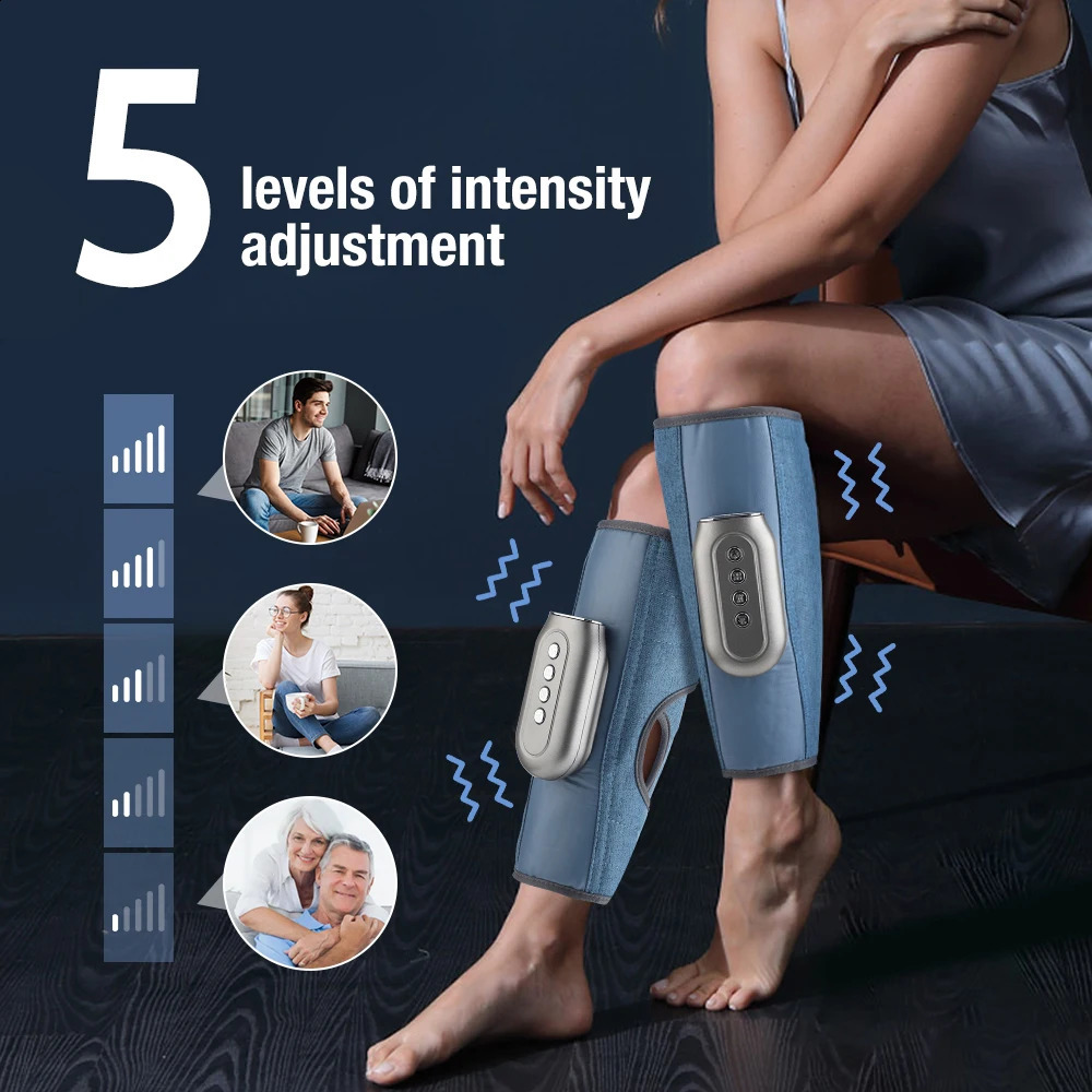Air pressure foot massager with remote control electrically heated foot massager press kneading foot massager 241105