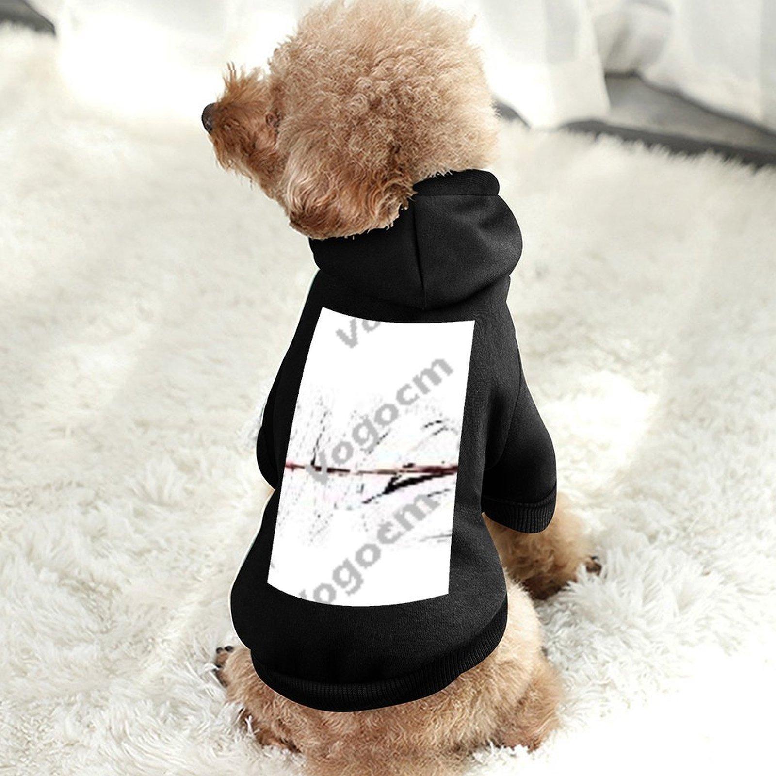 DIY Dog Hoodie Long Sleeve Outdoor Walking Hoodie Pullover Customized cartoon Fine Fabrics Soft Clothes Hoodie