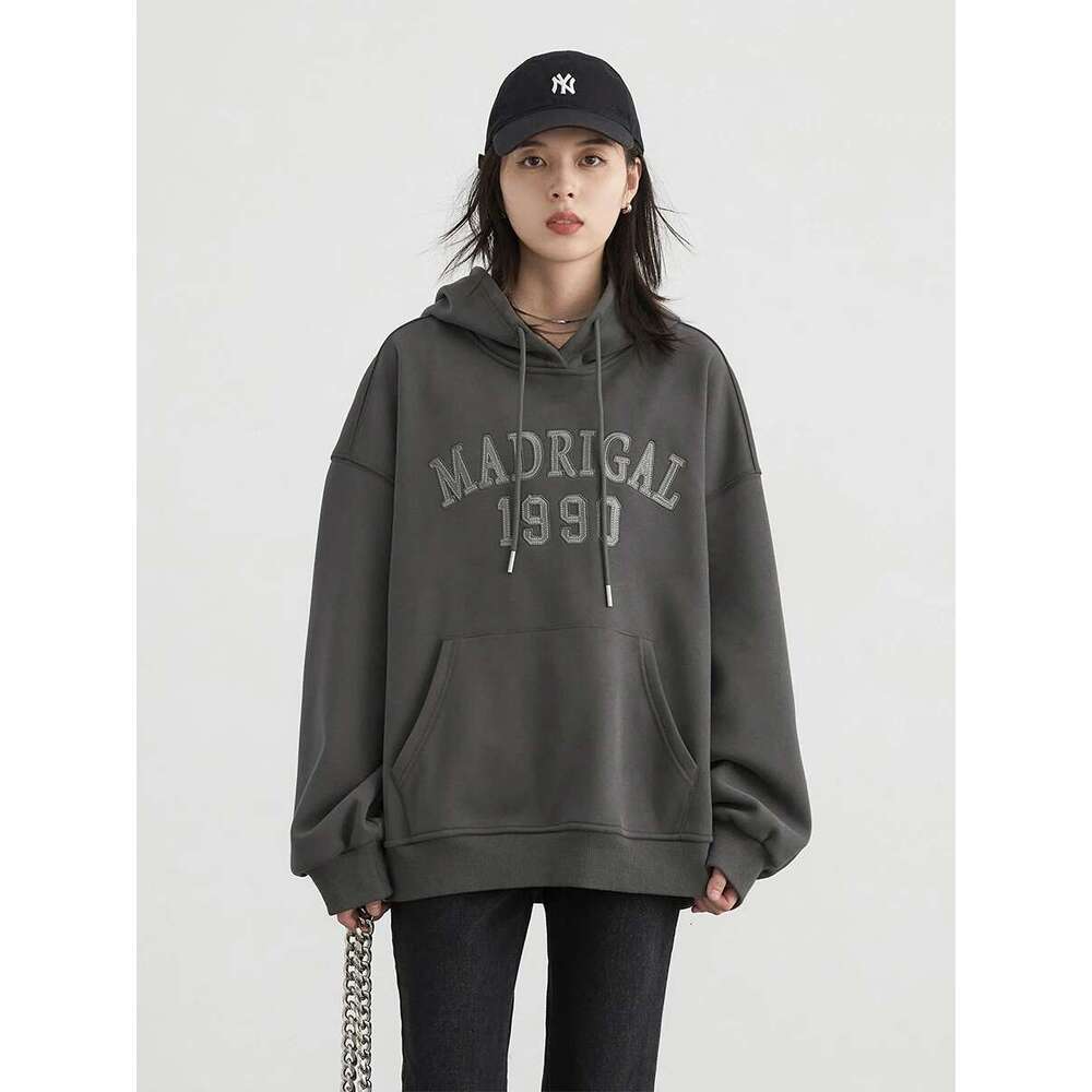 CHIC VEN Women Sweatshirts Casual Loose New Streetwear Letter Embroidered Hoodies Coat Plush Sport Female Top Spring Autumn 2024