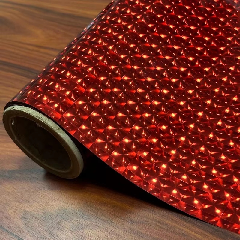 Hot selling Red 3D lens Film BOPP Holographic Lamination Film for packing