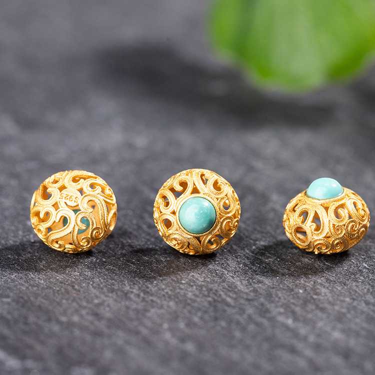 Cloud Motif Copper Jewelry Charm with Embellished Blue Stones & Spacers Blue, in a pack of 100