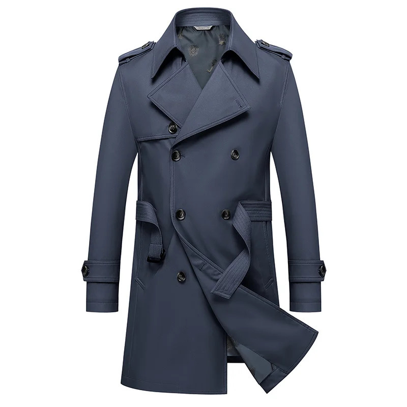 Classic mens trench coat 8XL Plus size windproof high-quality business casual windbreaker mens clothing super heavy rain cape A5F7987 241106