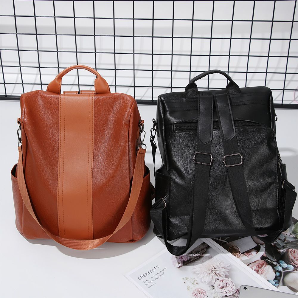 Fashion Anti-Theft Design Backpack Casual Daypack Female Rucack Women Shoulder Outdoor Travel Multi-Function Bag