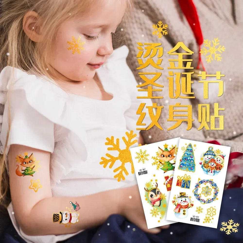 Christmas temporary tattoos Christmas party decorations Christmas themed cute stickers 15 gifts for girls and boys 241105