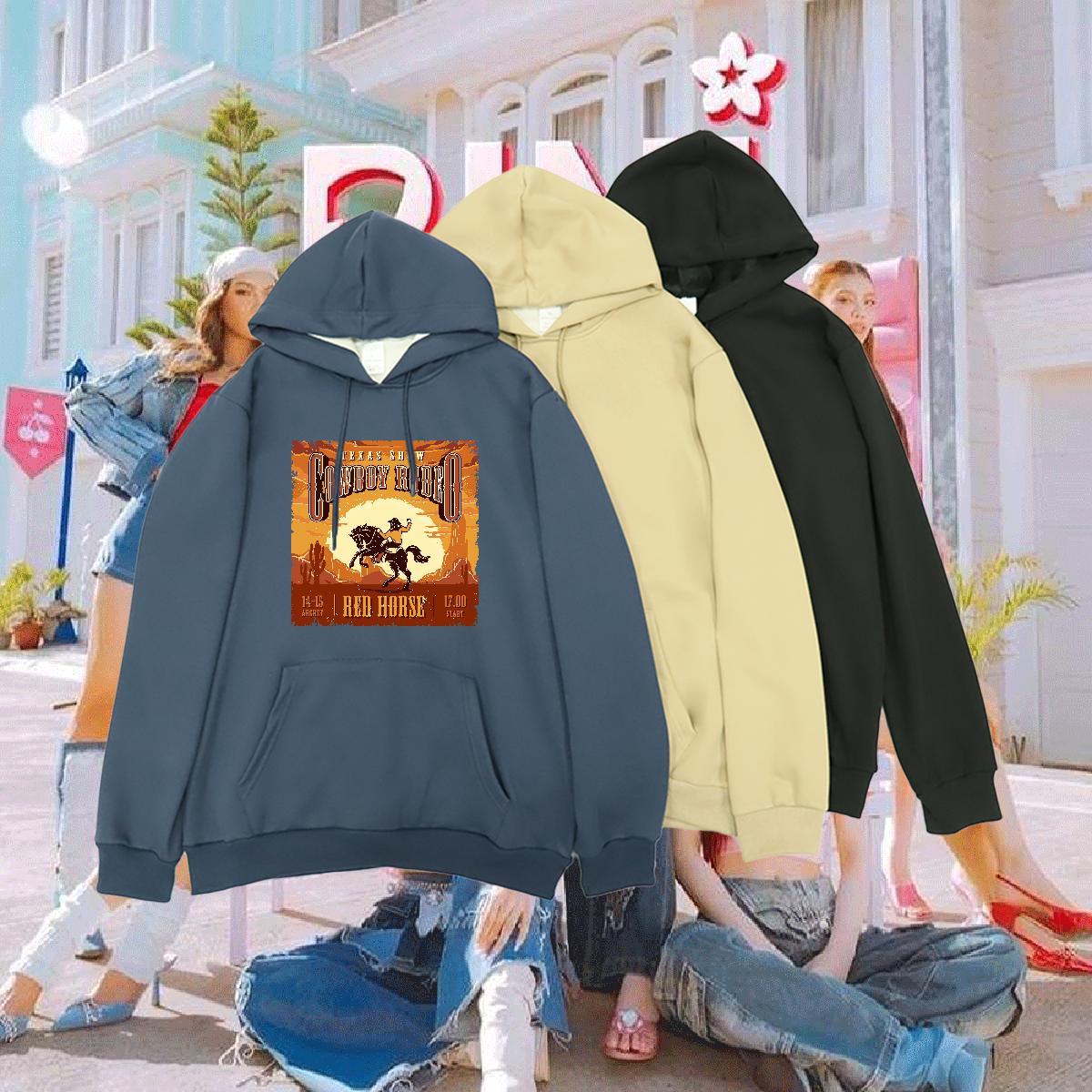 Brand Hoodie for Women Hooded Collar Loose Fit Women Tops Hoodie Custom Printed Clothes Hoodie 350g Cotton Hip Hop Street