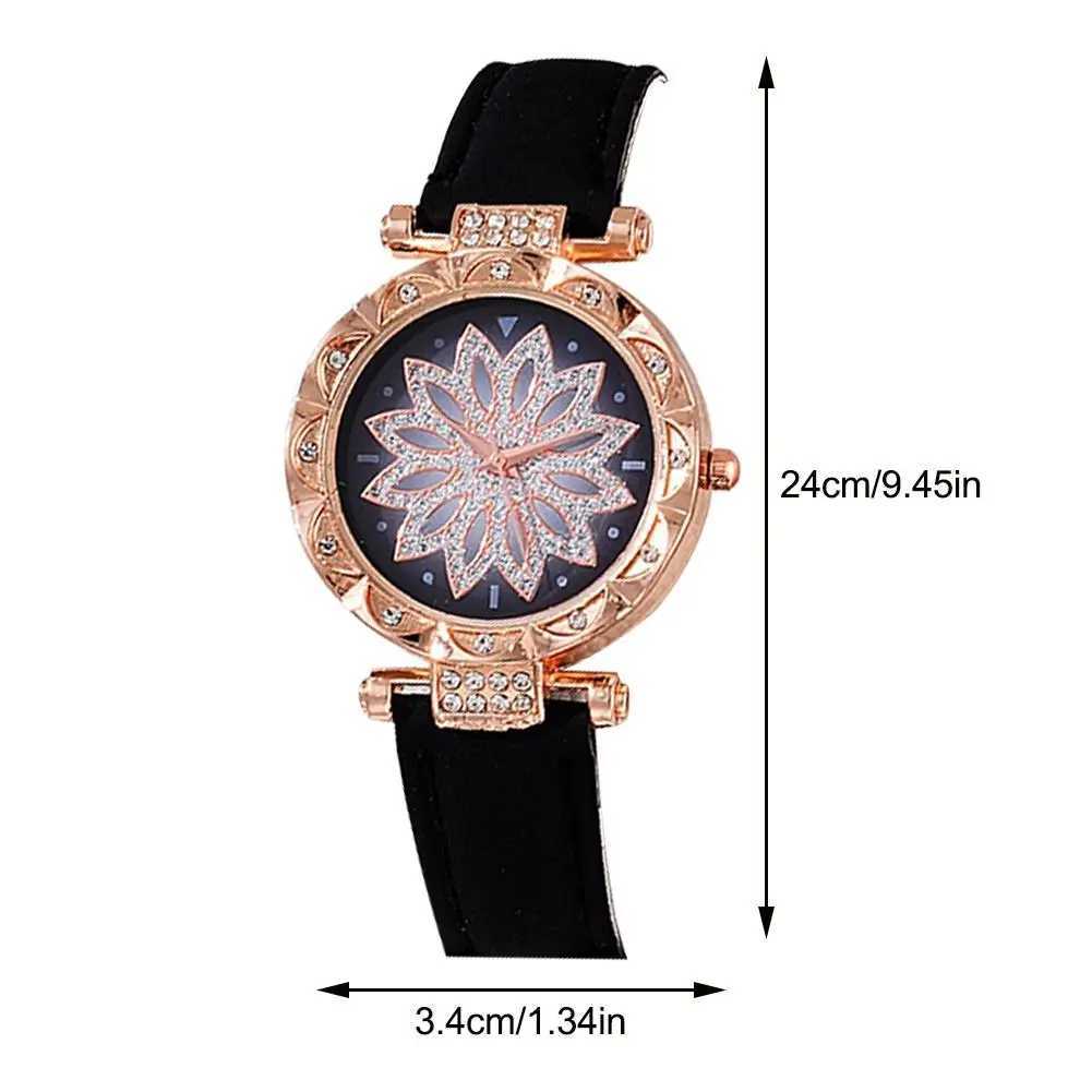 5-piece watch set warm leather strap womens watch simple casual warm analog watch bracelet gift Montessori womens watch X241106