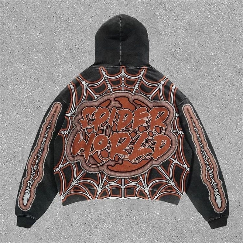 Harajuku Stylish Retro Angel Hoodie Oversized Streetwear Tops Sweatshirt Y2k Clothes Gothic Grunge Hoodies Women Men Clothing 241105