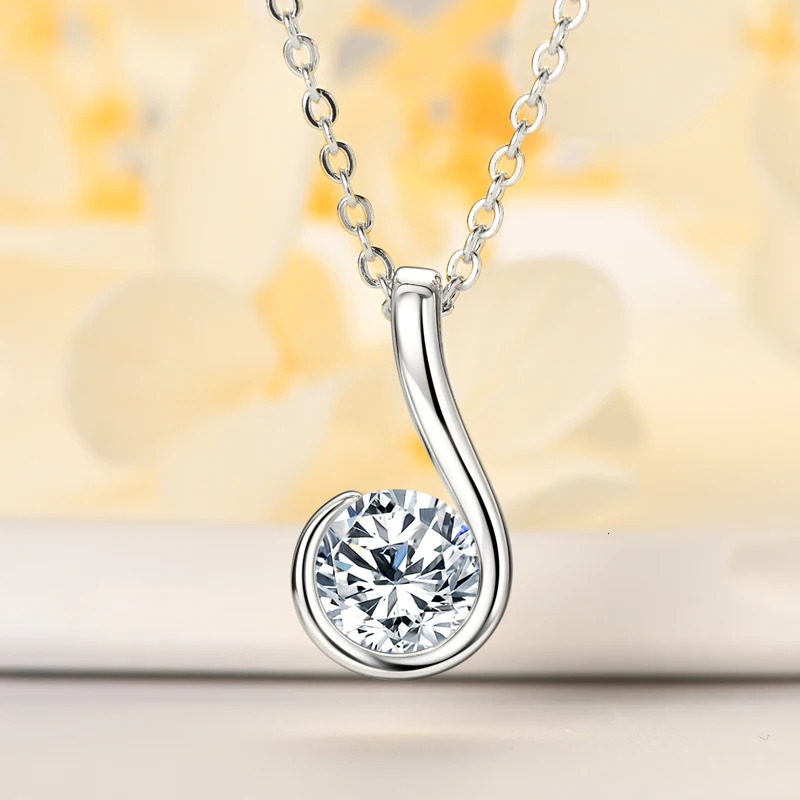Ngy necklace Mujer 6.5mm necklace 925 sterling silver teardrop pendant necklace suitable for womens exquisite jewelry gifts 241106