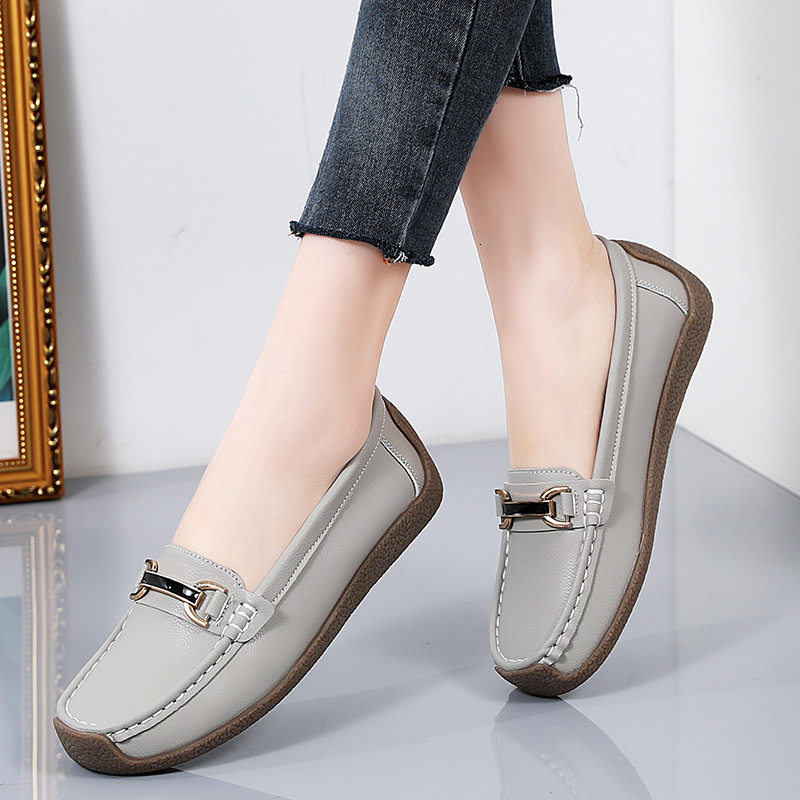 Large Flat Bottom Bean Casual Soft Sole Mom's Women's Four Seasons Lefu Shoes Size 35-44