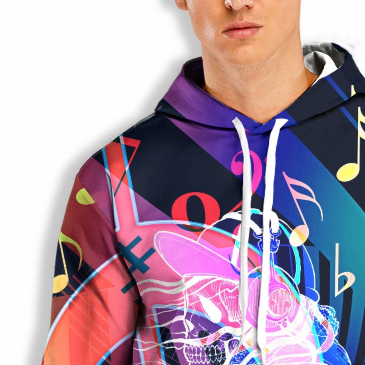 Fashion New Spring And Autumn 3D Digital Printed Music Men's Casual Loose Hoodie Drop Shoulder Hoodies Graphic Hoodies