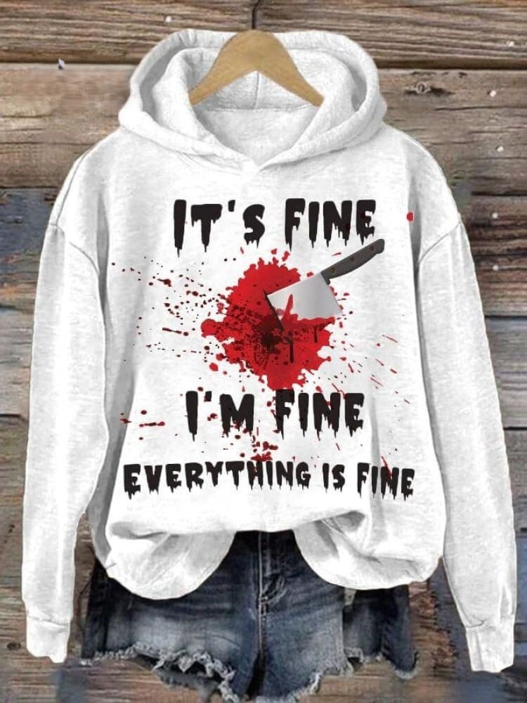 Designer's New Halloween Bloody Abstract Hoodie Fashion Hoodie Trendy Long Sleeve
