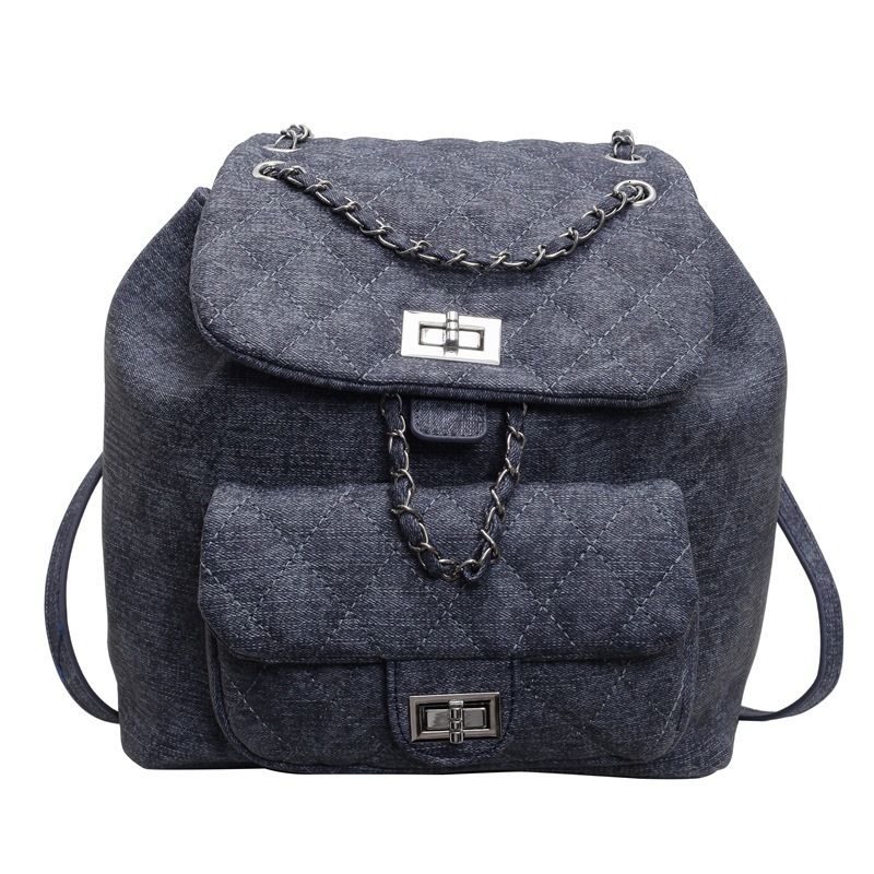 Student Class Fragrant Style For Bags Handbags Women New Trendy Fashion Ling Grid Chain Small Backpack Designer