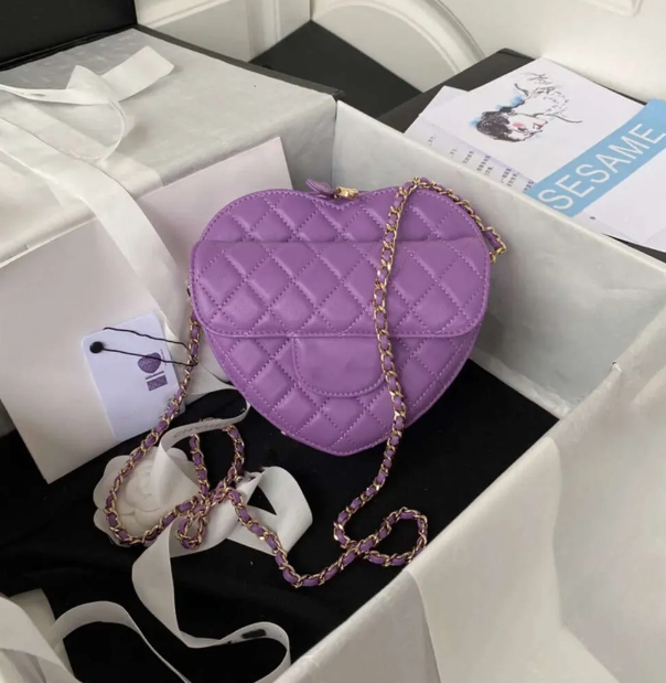 designer bags Heart Bag quality bag Mini Shoulder Women Pure Vintage Hardware Cloudy mini real Leather Fashion Five color