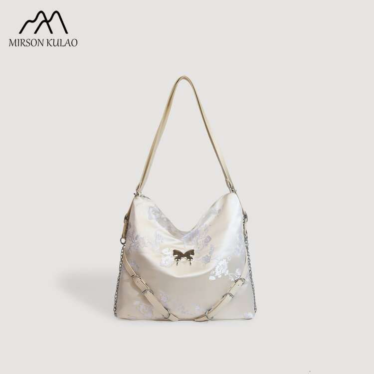 Embroidery Tote Women 2024 New Fashion All-In-One Shoulder Bag Network Red Popular Commuter Backpack