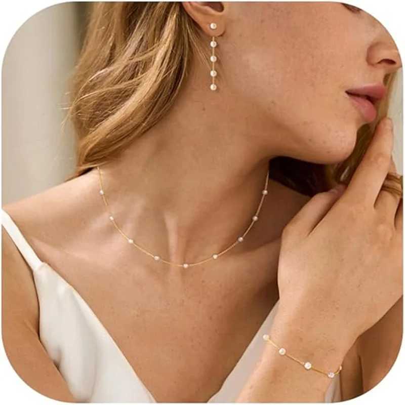 Unique bead jewelry set with tassel pearl necklace vintage necklace suitable for text X241106