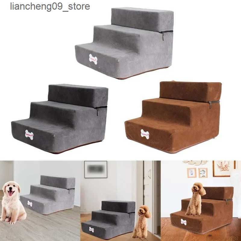 kennels pens 3-level dog staircase anti slip detachable pet ramp staircase puppy sofa bed ladder for small dog ramp staircase pet supplies L240910