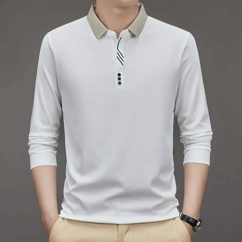 Autumn new mens long sleeved Sve shirt solid color business shirt mens shirt mens social shirt W241106