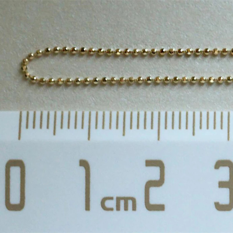 Golden Bean Necklace Japanese Exquisite Shining Very Exquisite Au585 Girls Chain KJ479 241106