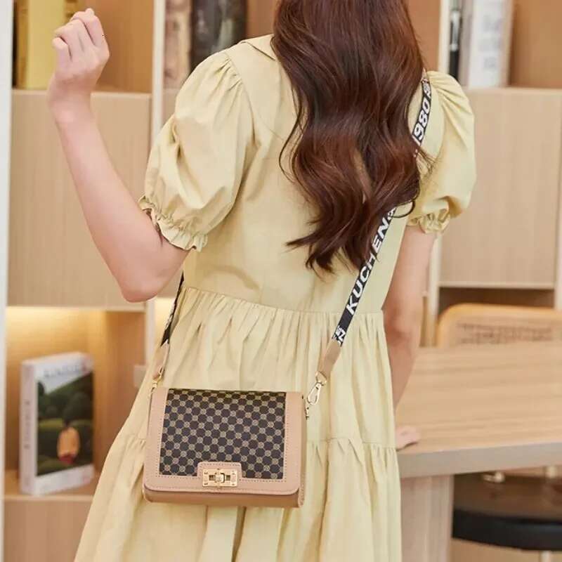 Designer Bag Vintage Plaid Crossbody For Women PU Leather Small Messenger Shoulder Bag With Designer Chic Handy Cellphone Purse Hand Bags